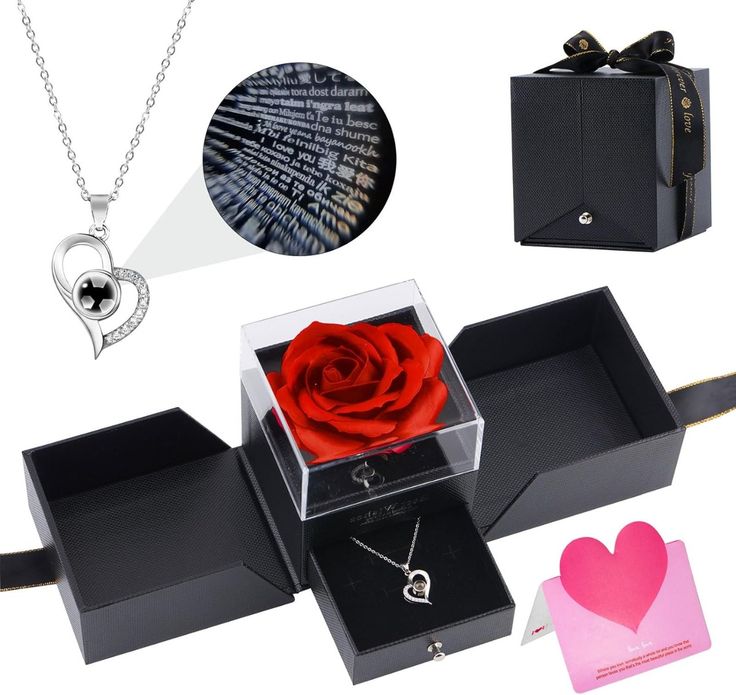 🌹💎 ROSA ETERNA EN JOYERO Y COLLAR TE AMO 💖✨