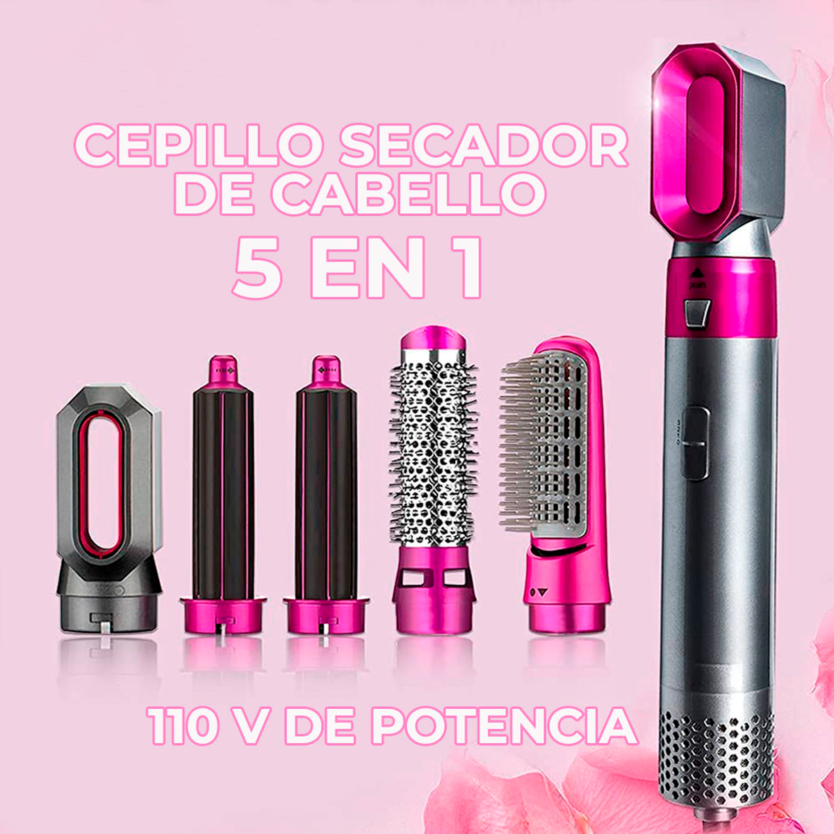 ✨💇‍♀️ 5 EN 1 CEPILLO DE CABELLO ELÉCTRICO 💨🔥
